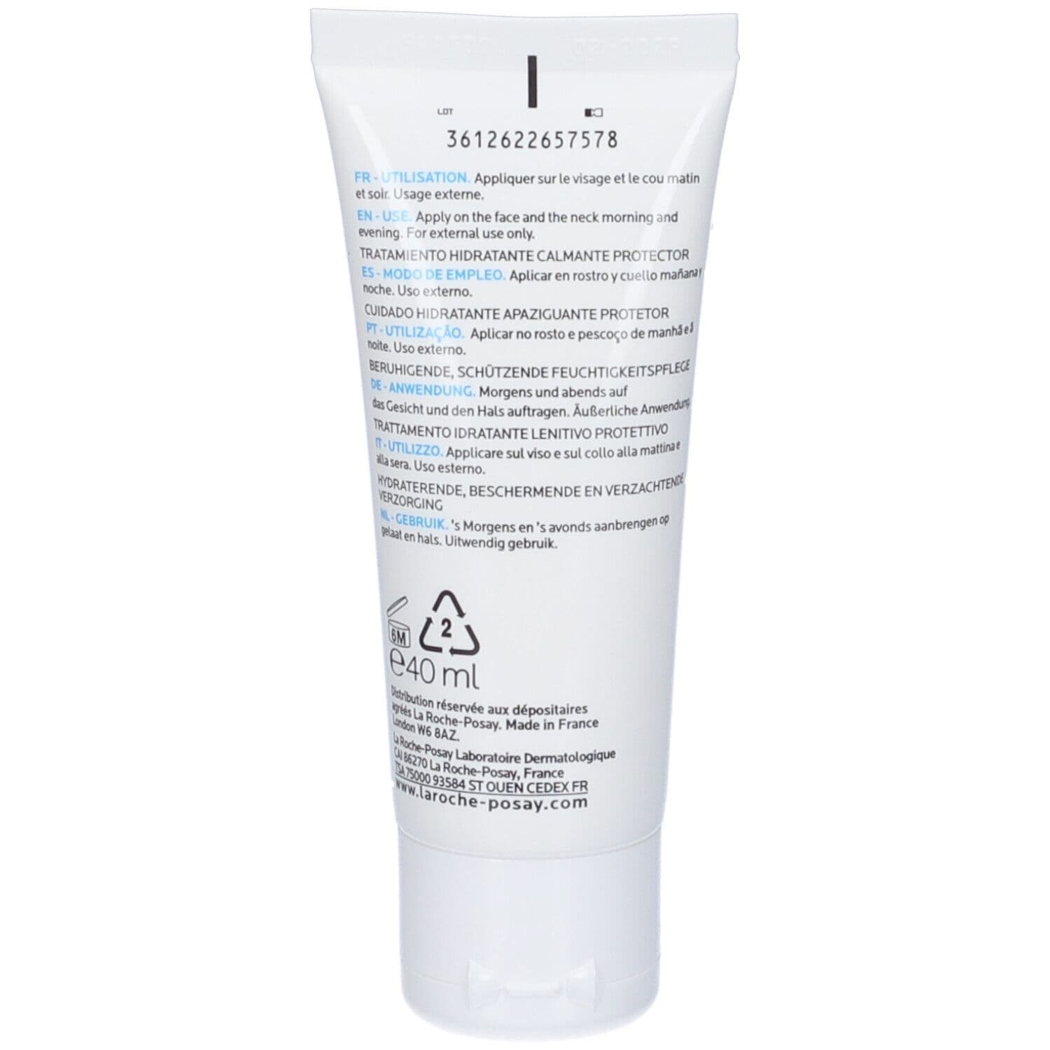 La Roche-Posay Toleriane Sensitive Riche 40 ml -  Idratante lenitivo protettivo per la pelle secca e reattiva