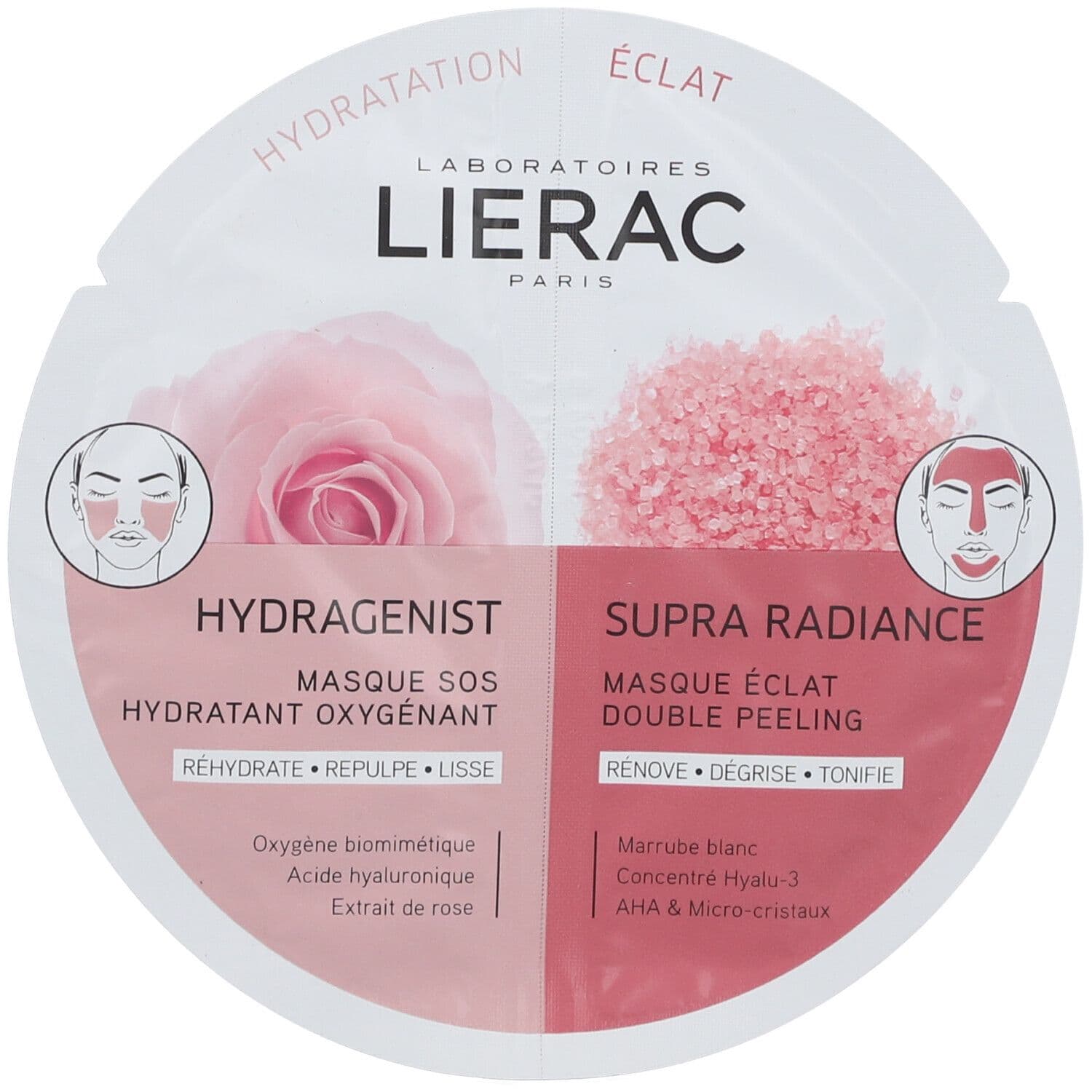 Lierac Maschere Viso Set Duo Hydragenist + Supra Radiance