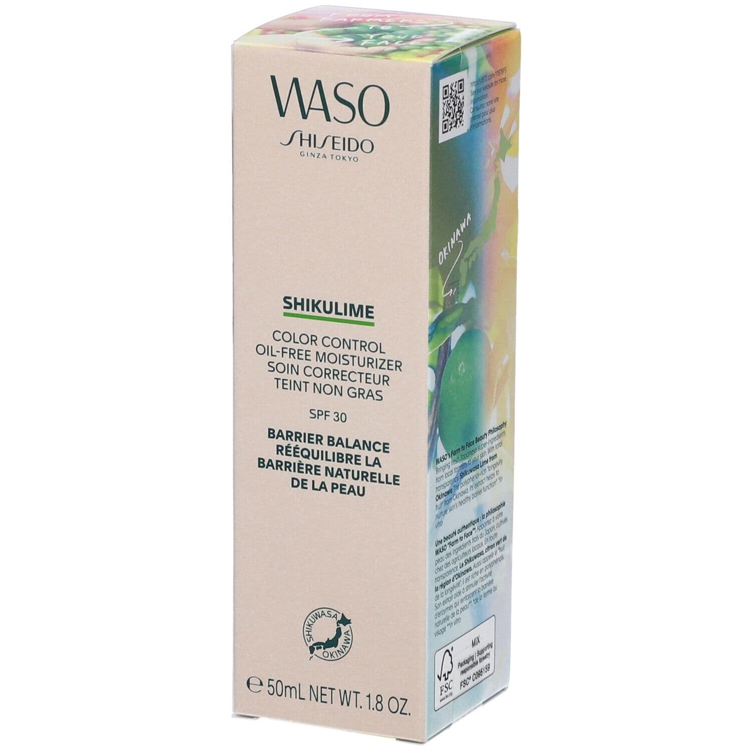 Shiseido Waso Shikulime Color Control Crema Idratante Senza Olio SPF 30