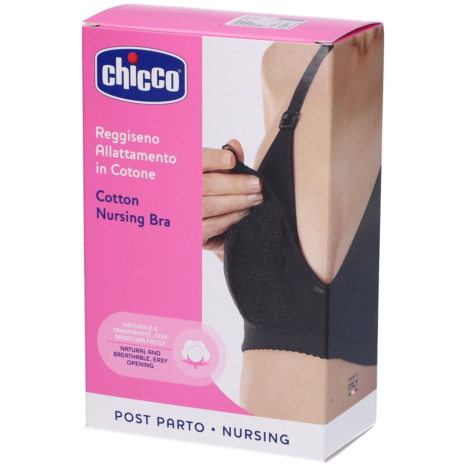Chicco Reggiseno Allattamento in Cotone Colore Nero Taglia 6C