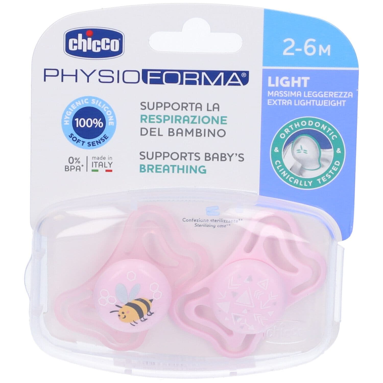 Chicco Physioforma Light Succhietto Rosa 2-6 Mesi