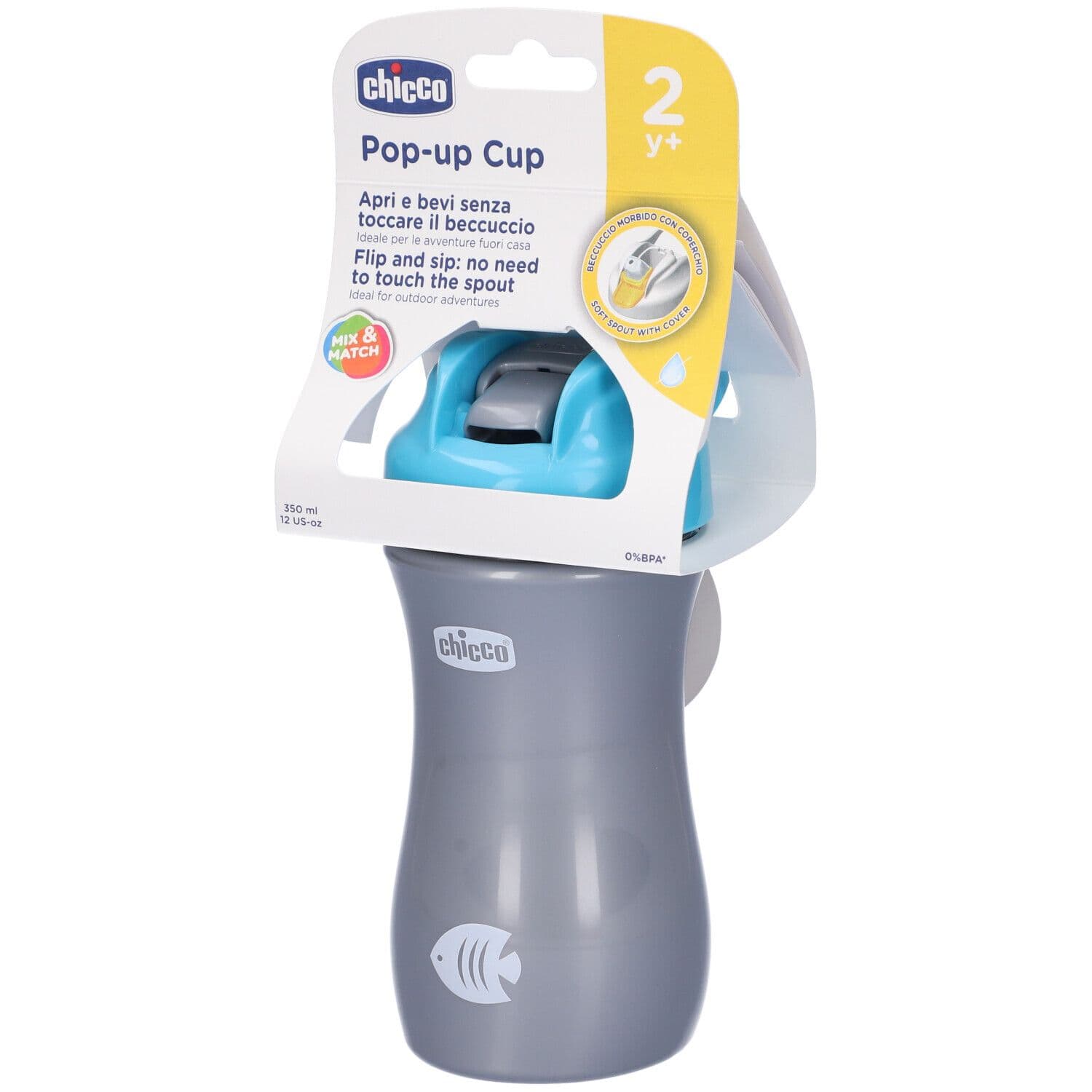 Chicco Tazza Pop Up per Bambini Colore Azzurro