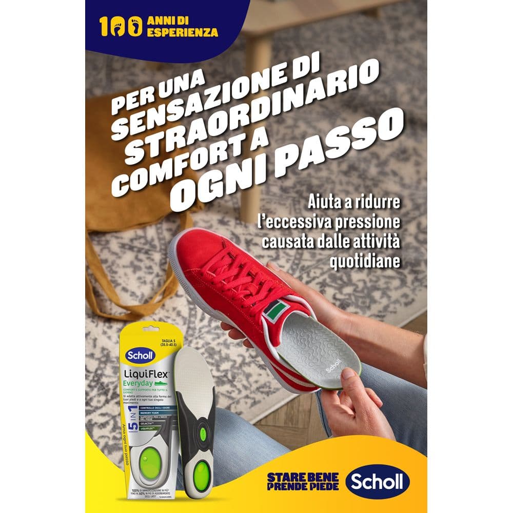 Scholl LiquiFlex Soletta Taglia S - 35,5/40,5 EU