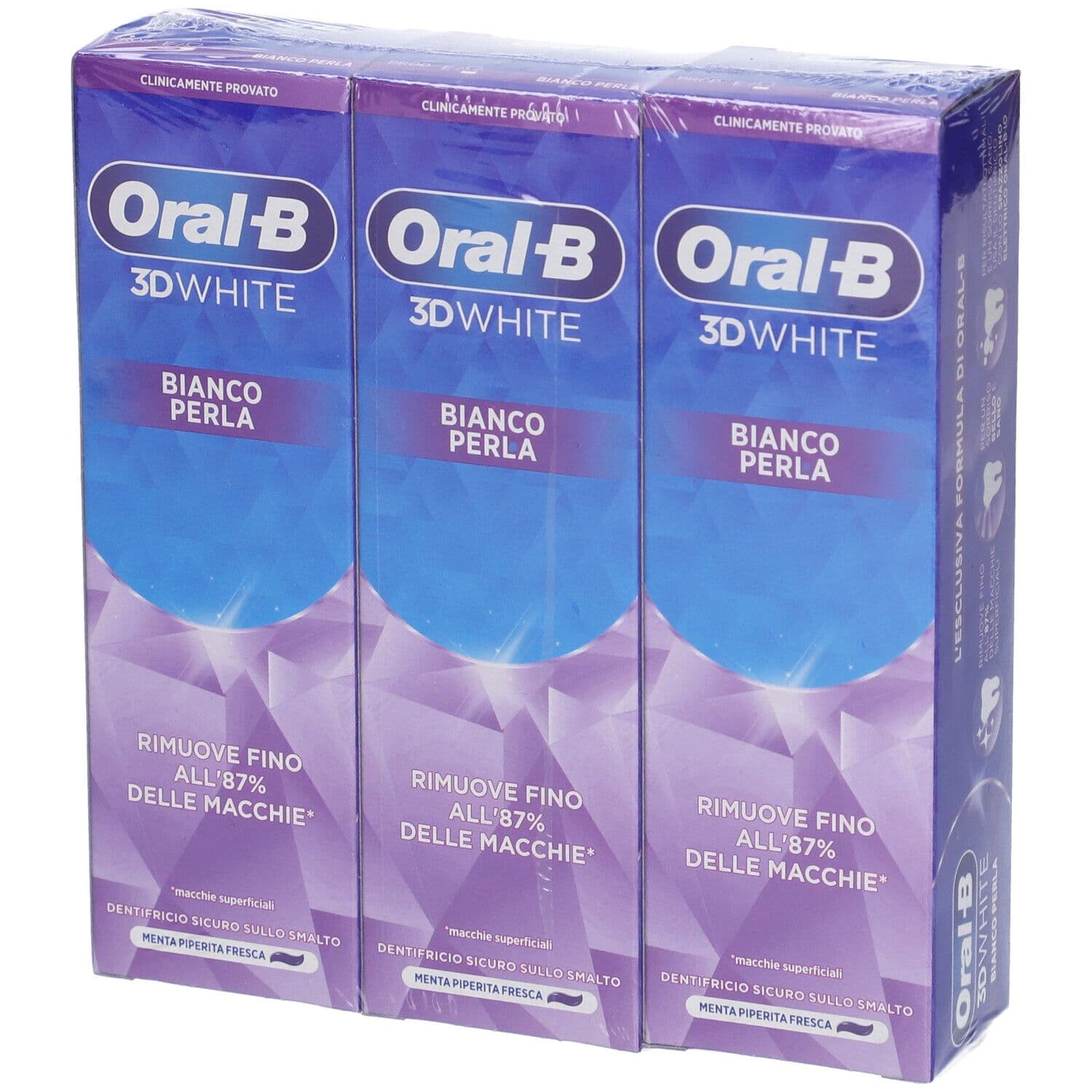 Oral-B 3D White Bianco Perla Dentifricio Tripack