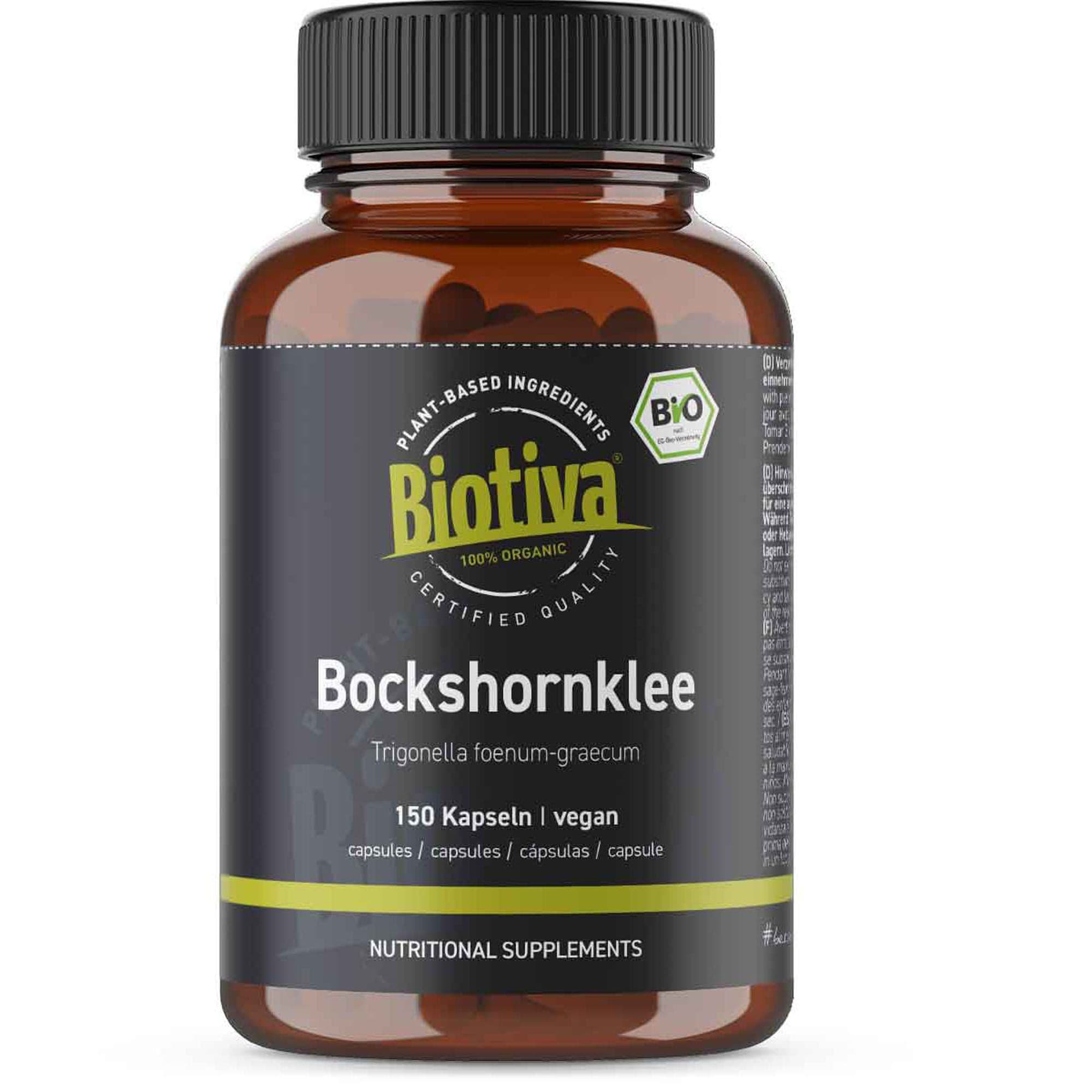 Biotiva Capsule di semi di fieno greco biologici