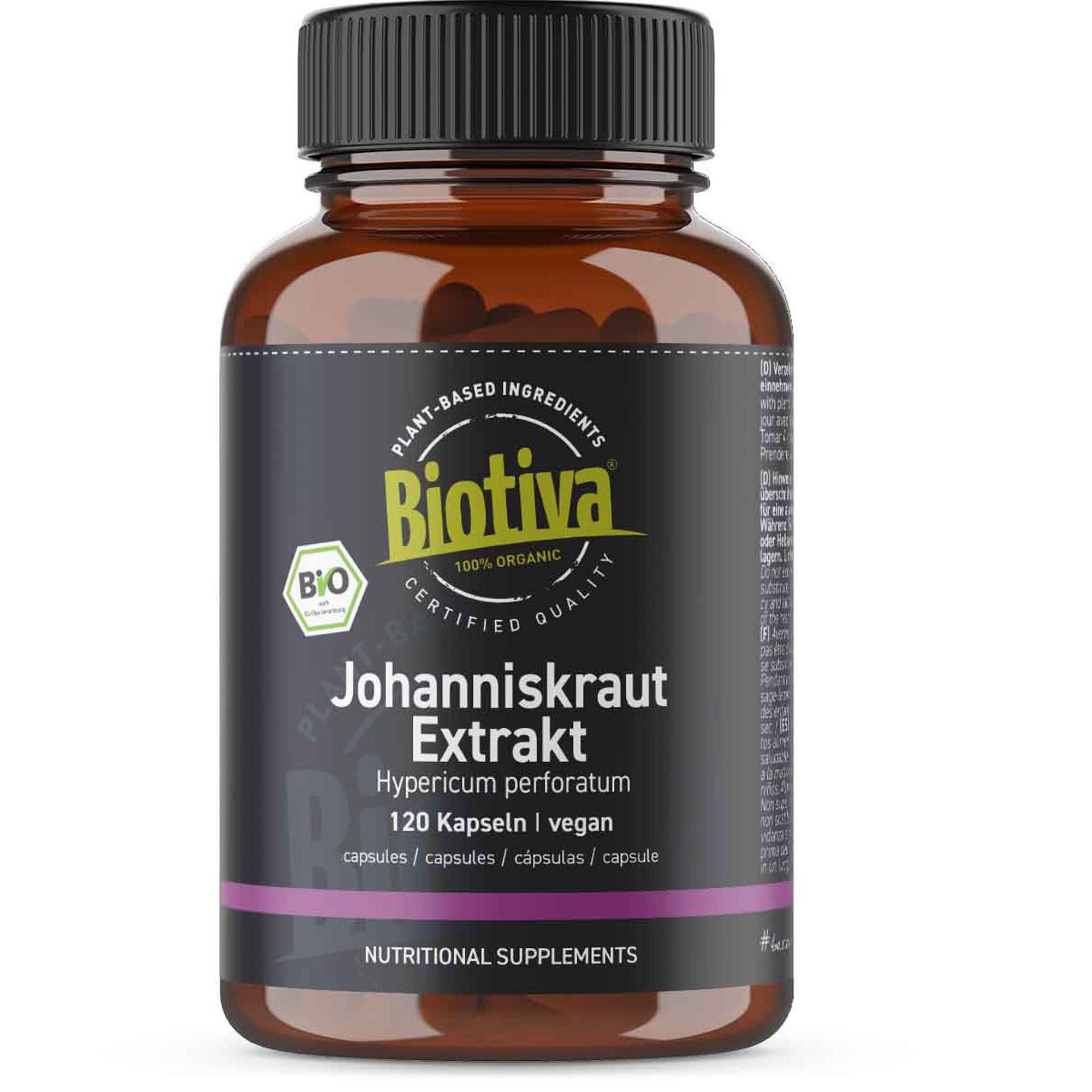 Biotiva Capsule di estratto di erba di San Giovanni biologico