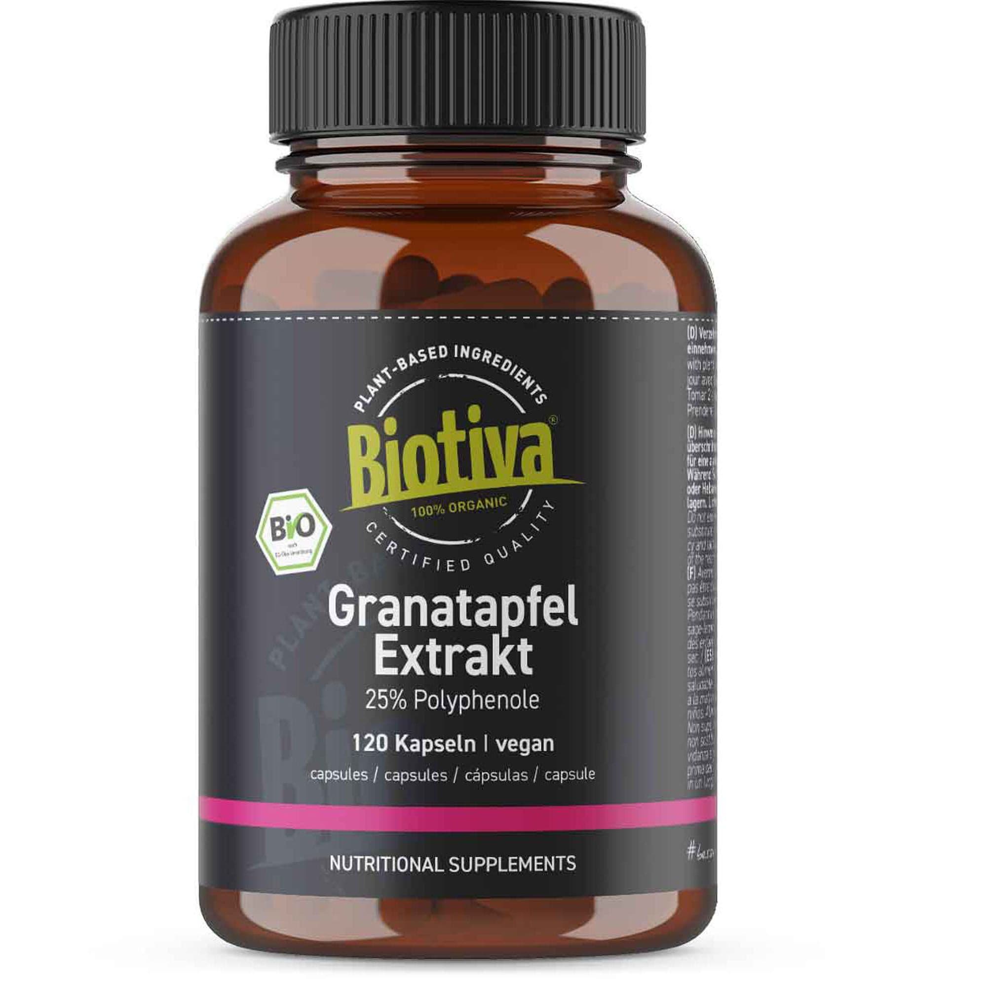 Biotiva Capsule di estratto di melograno biologico