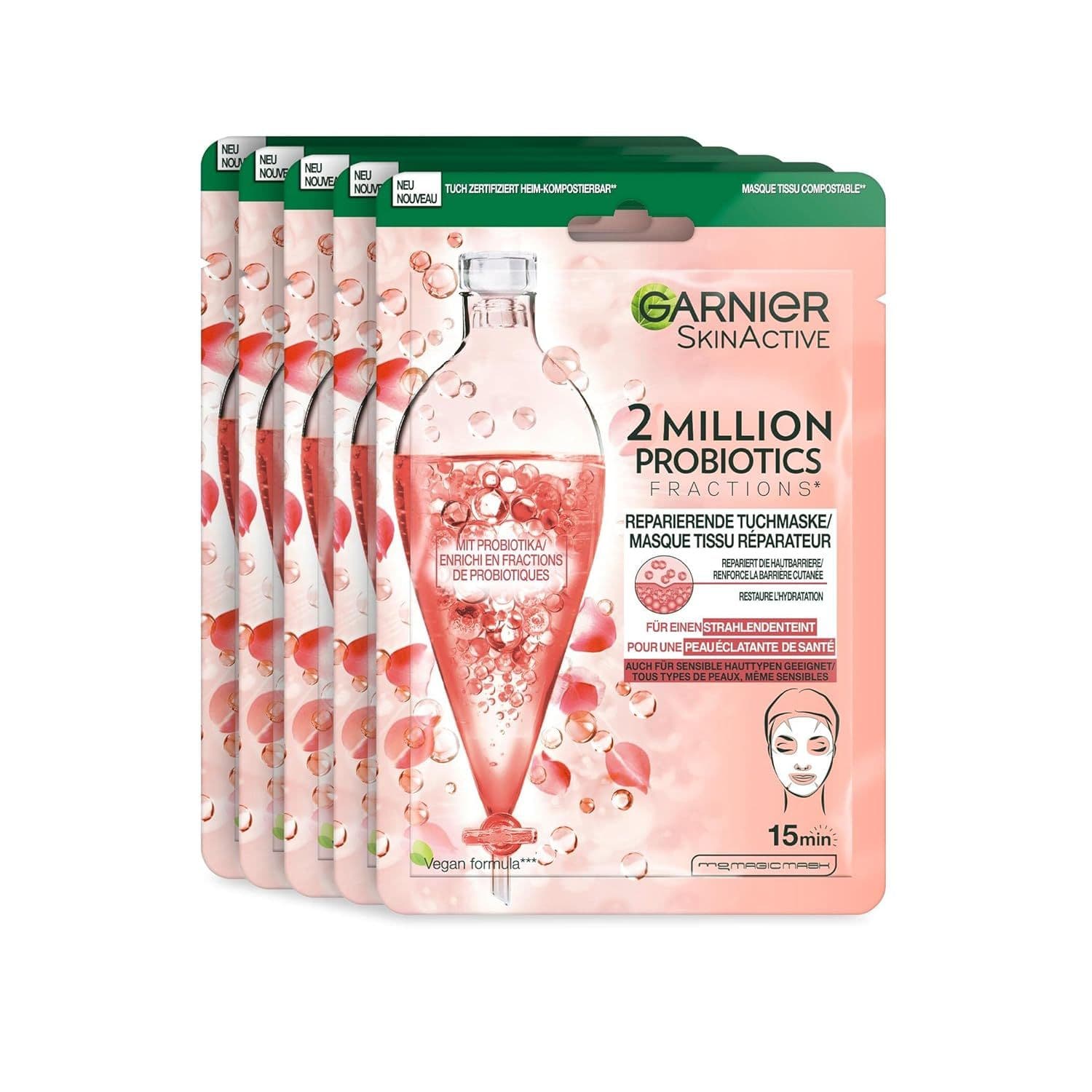 Maschera Viso Garnier SkinActive 2 Milioni di Probiotici