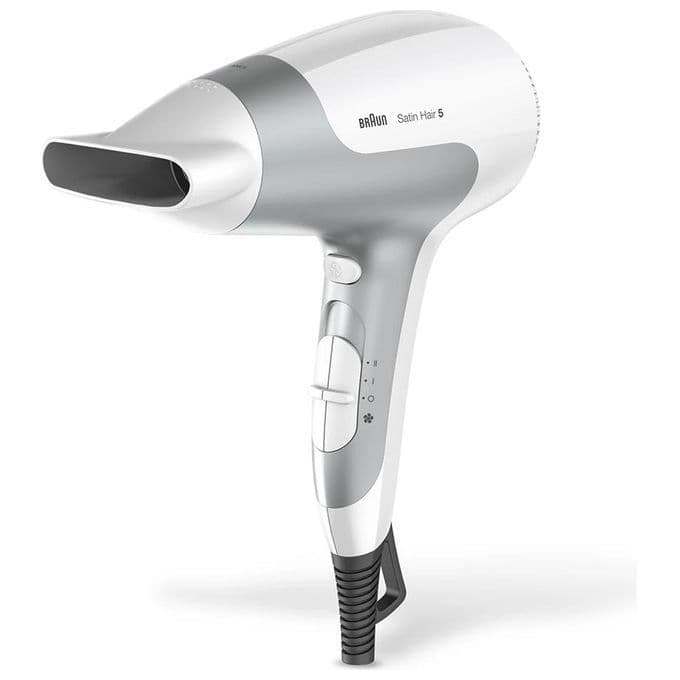 Braun HD580 asciuga capelli 2500 W Argento, Bianco
