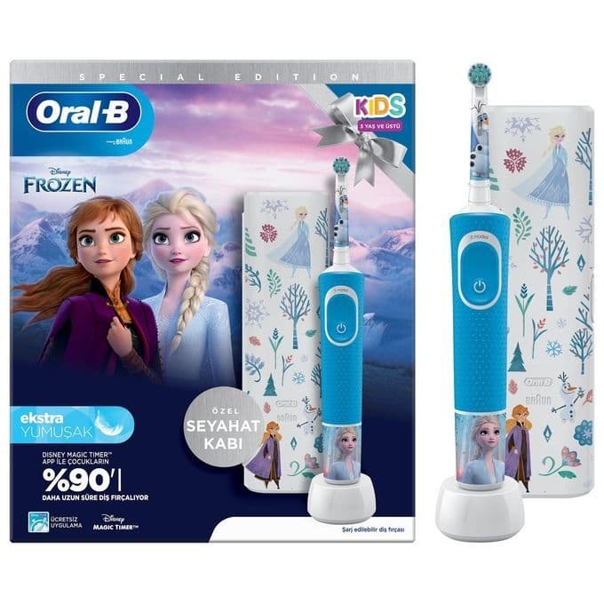 Oral-B Vitality Pro Frozen Bambino Spazzolino rotante-oscillante Nero, Grigio