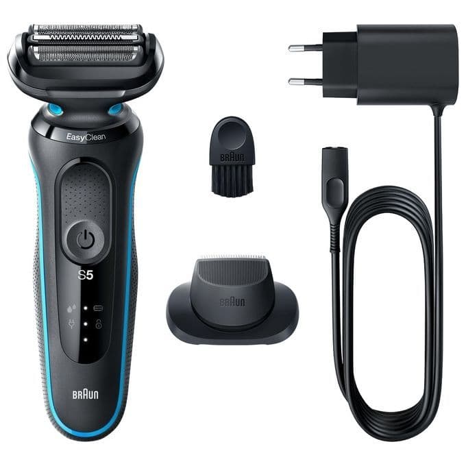 Braun Series 5 51-M1200s rasoio elettrico Trimmer Nero, Blu