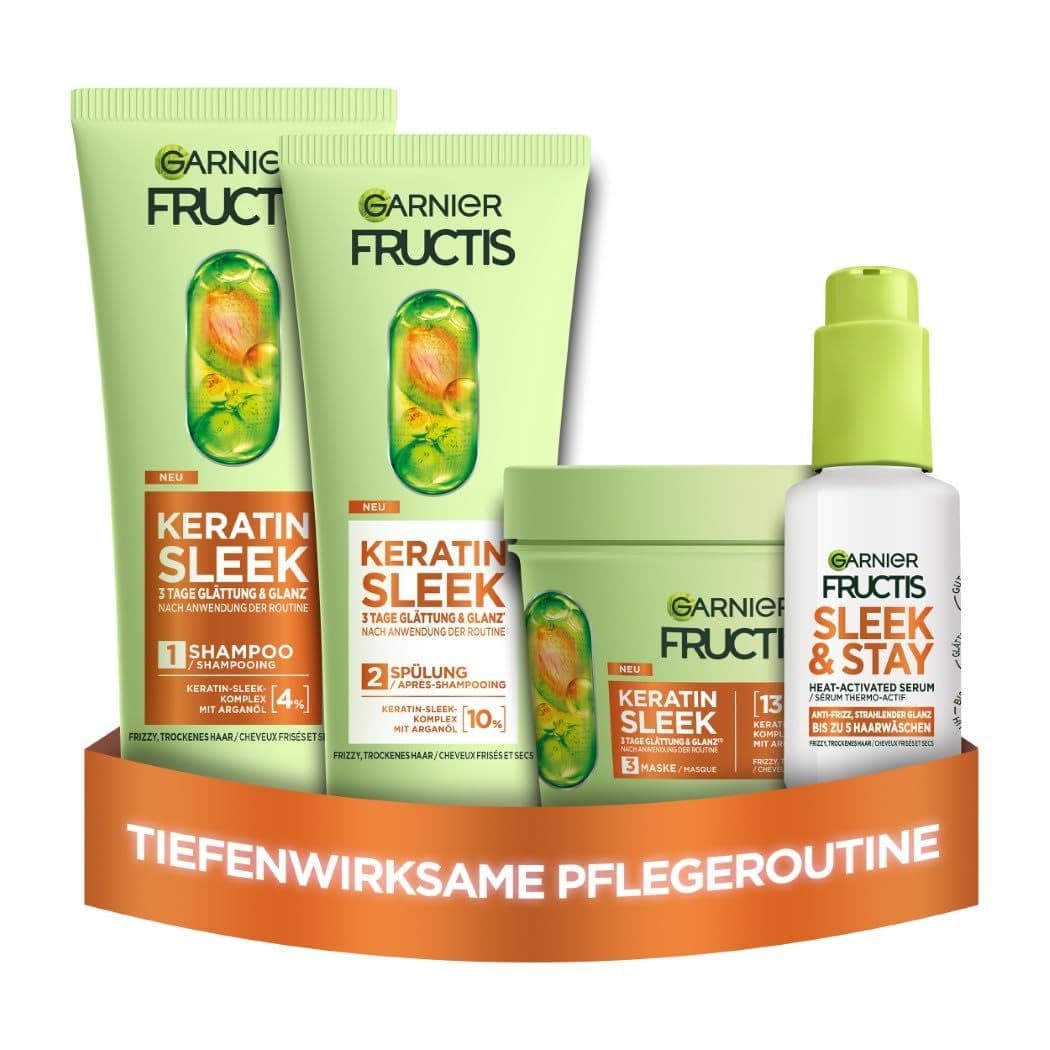 Garnier Fructis Keratin Sleek Set trattamento capelli