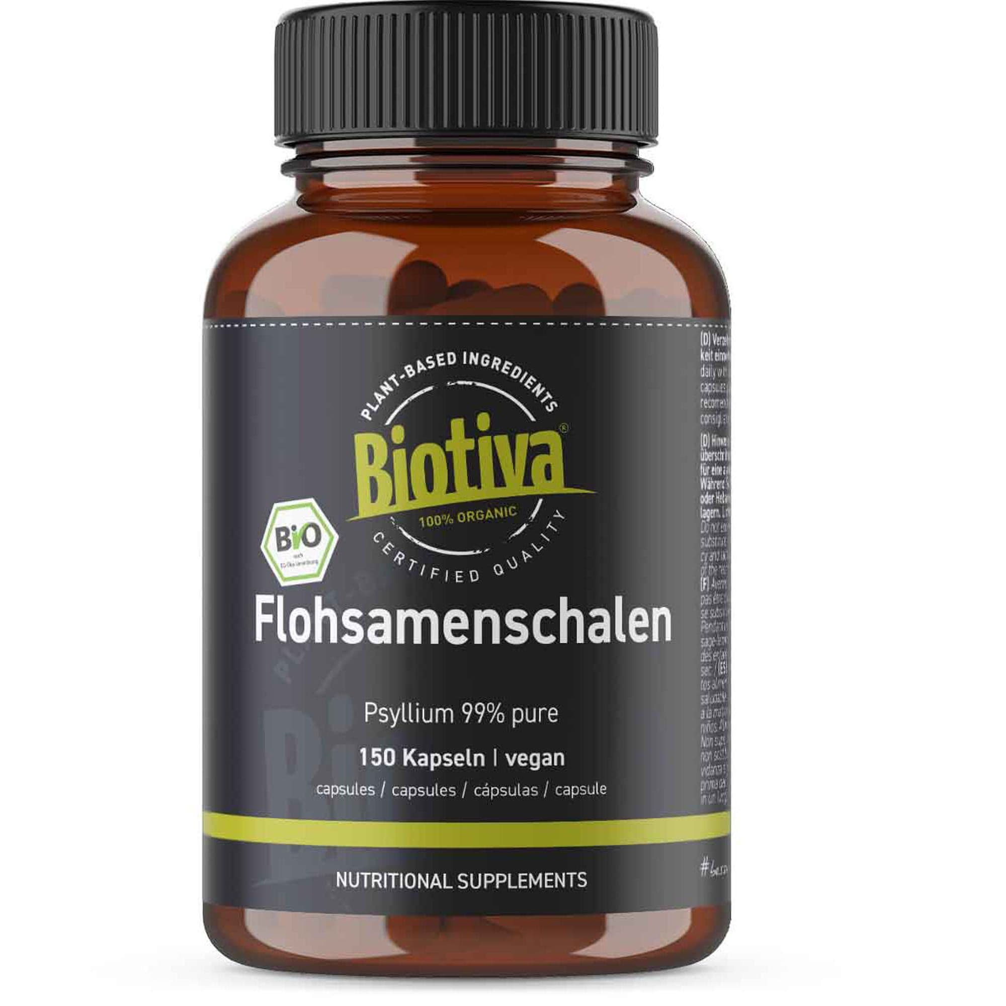 Biotiva Capsule di buccia di psillio biologica