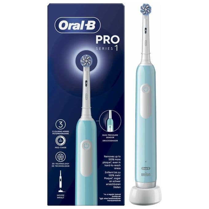 Oral-B Pro 1 Sensitive Clean Adulto Spazzolino rotante-oscillante Blu