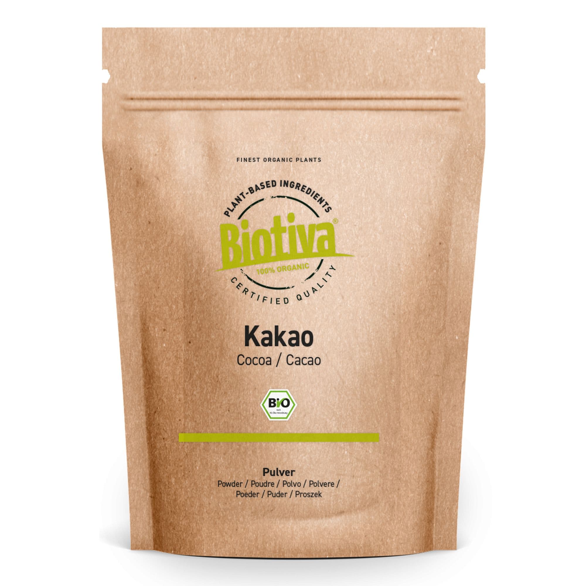 Biotiva Cacao in polvere, altamente deoliato biologico