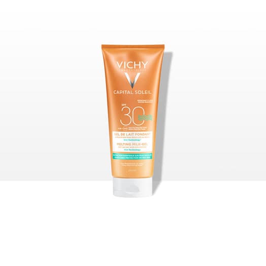 Vichy Ideal Soleil Gel Latte Ultra Fondente SPF30 per Pelle Bagnata o Asciutta 200 ml - Vichy