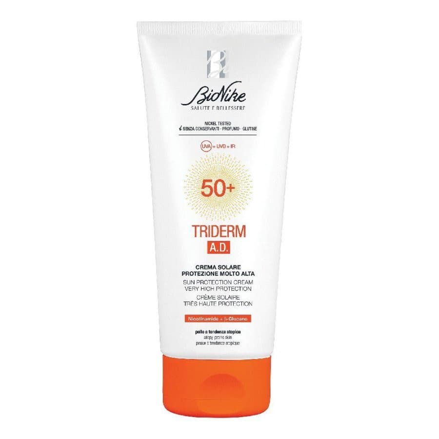 Triderm AD Crema Solare SPF50+ Pelle Atopica Viso e Corpo 200ml - BioNike