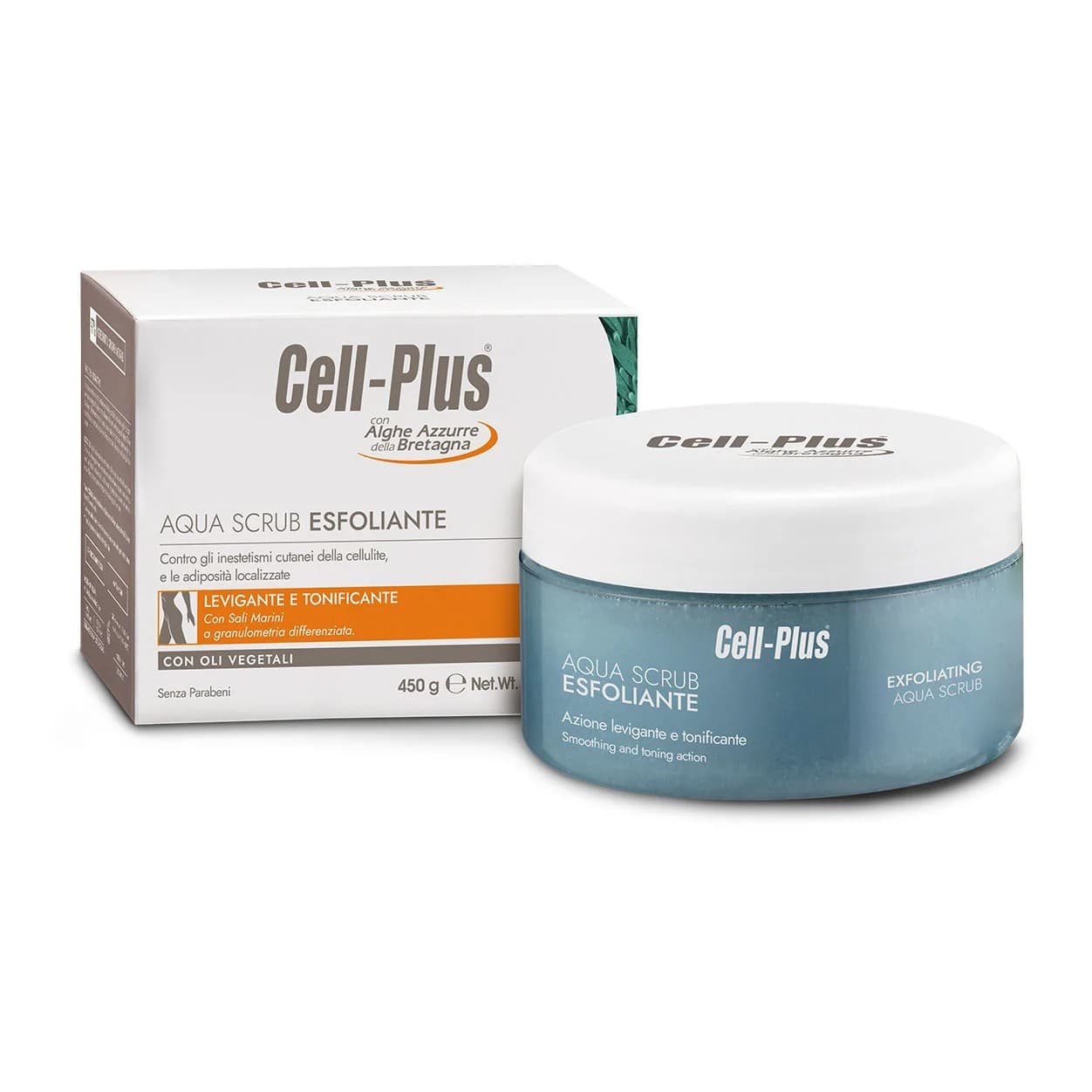 Cellplus Aqua Scrub Esfoliante con Sali Marini e Alghe Azzurre 450 g - Bios Line