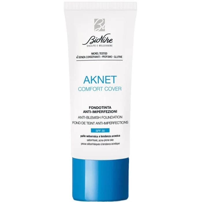 Aknet Comfort Cover Fondotinta Anti-Imperfezioni Coprenza Medio-Alta Mat SPF 30 30 ml - Bionike