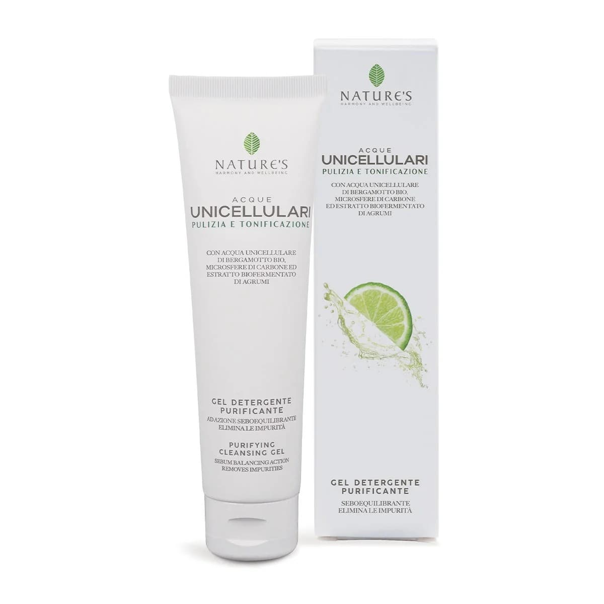 Acque Unicell Gel Detergente Purificante con Carbone Vegetale e Biofermentato di Agrumi 150 ml - BIOS LINE