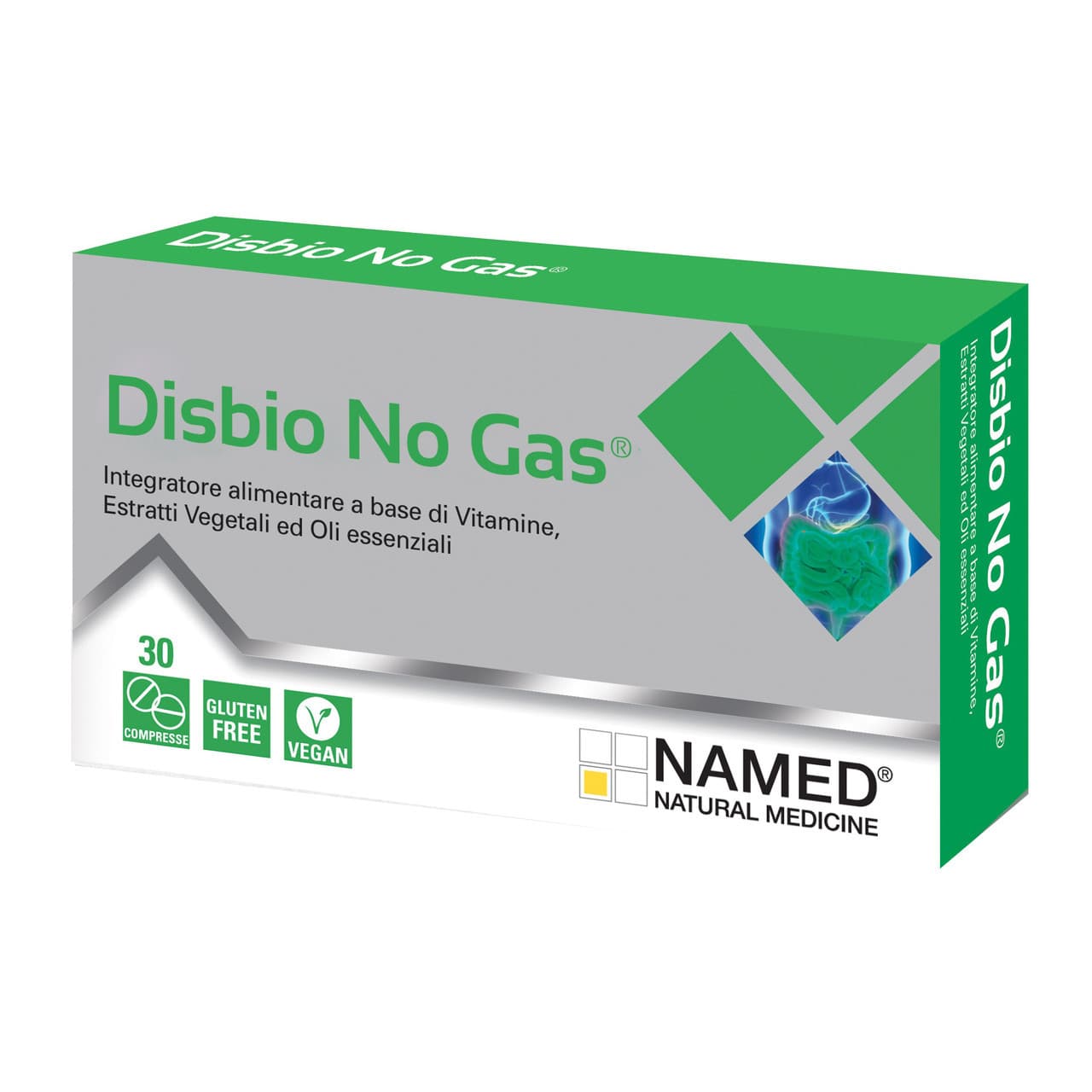 Disbio No Gas Integratore per Gonfiore Intestinale 30 Compresse - Named