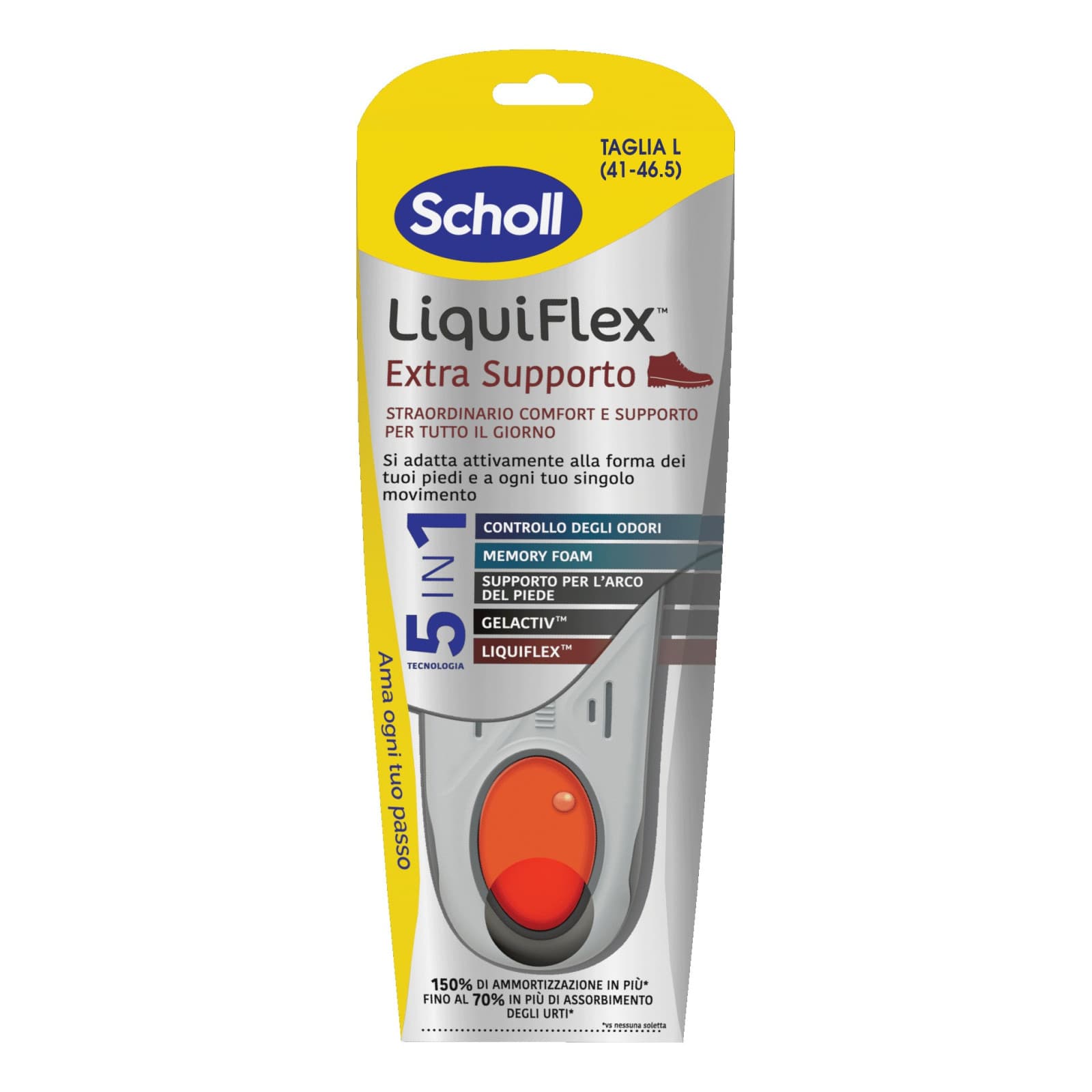 Scholl LiquiFlex Extra Supporto Solette Taglia Large - Scholl