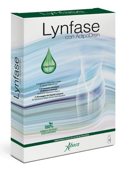 Lynfase Fitomagra Concentrato Fluido Drenante Benessere Vascolare 12 Flaconcini - Aboca