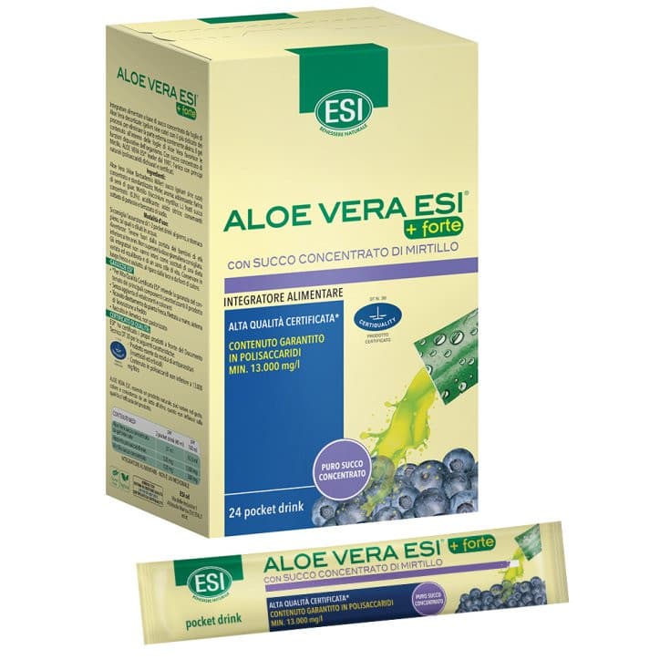 Aloe Vera Succo Forte Mirtillo 24 Pocket Drink - ESI