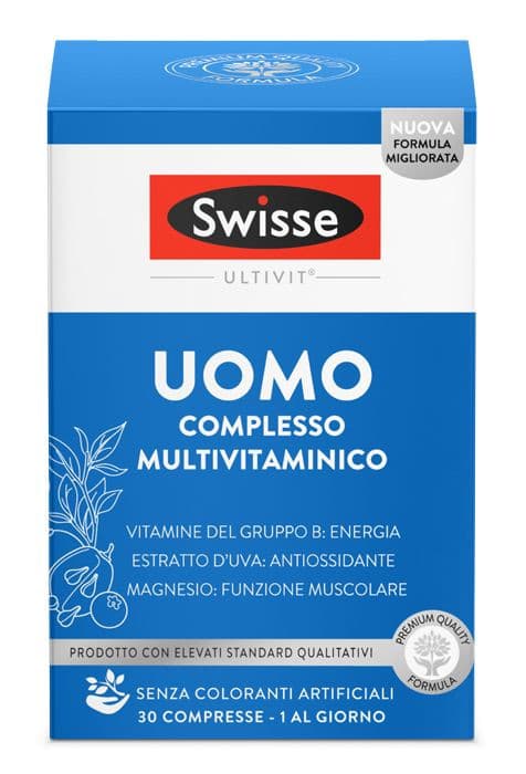Swisse Multivitaminico Uomo Integratore per Metabolismo Energetico 30 Compresse - Swisse