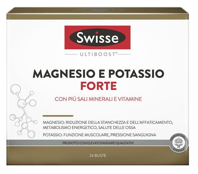 Swisse Magnesio Potassio Forte Integratore per Stanchezza 24 Bustine - Swisse
