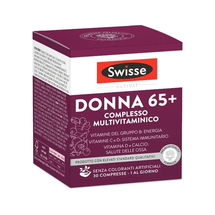 Swisse Donna 65+ Multivitaminico per Metabolismo ed Immunità 30 Compresse - Swisse
