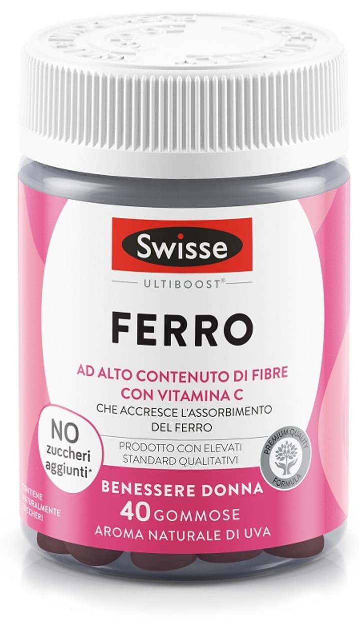 Ferro Integratore Alimentare in Gommose Aroma Uva 40 Gommose - Swisse