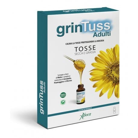 Grintuss Adulti Sciroppo per Tosse Secca e Grassa 12 Flaconcini Monodose - Aboca