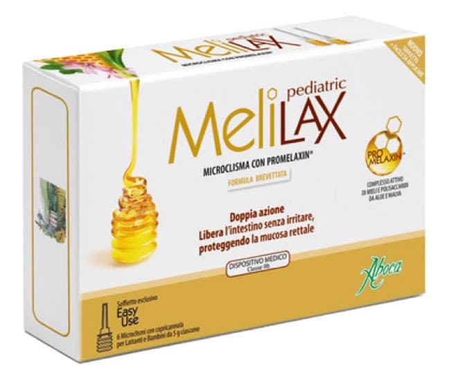 Melilax Pediatric Microclismi per Bambini e Lattanti 6 Pezzi - Aboca