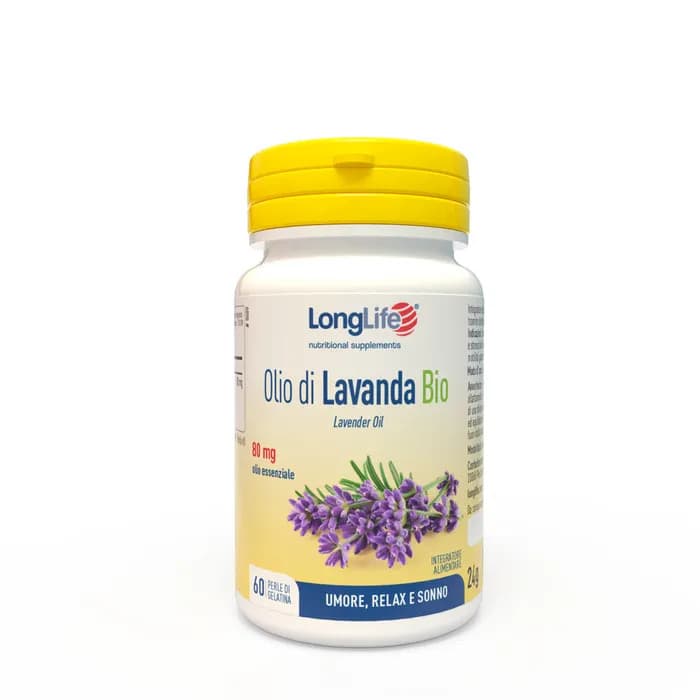 Olio di Lavanda Bio Integratore Rilassamento 60 Perle - Longlife