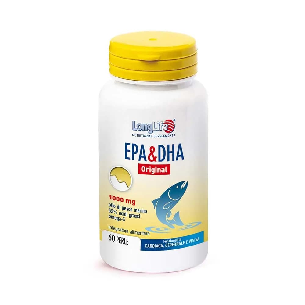 LongLife EPA DHA Original Integratore Funzione Cardiovascolare 60 Perle - LongLife