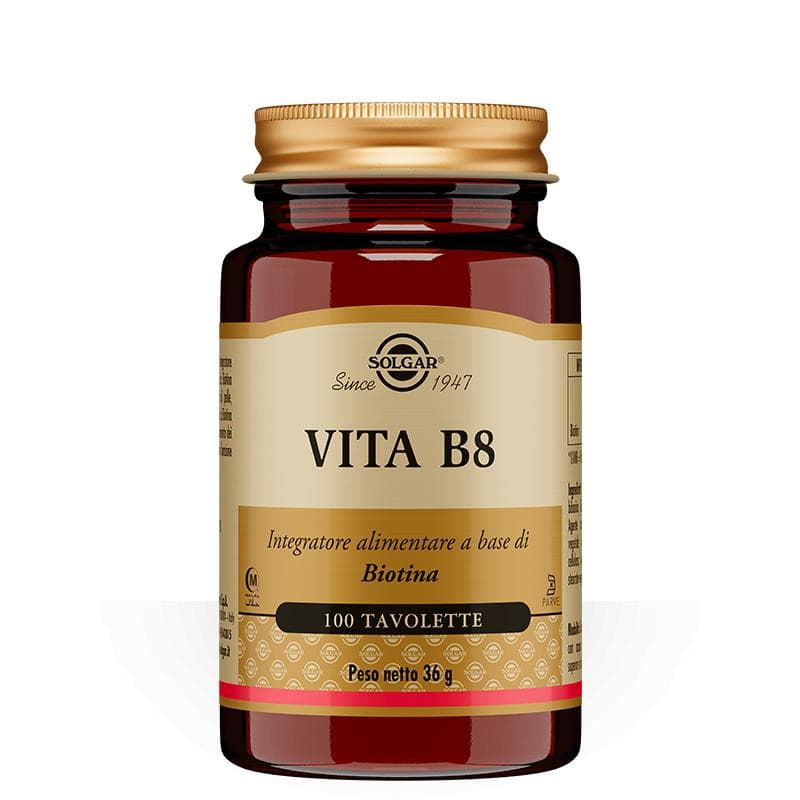 Vita B8 Integratore di Biotina 100 Tavolette - Solgar