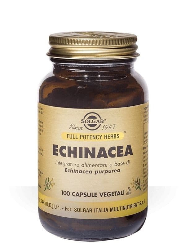Echinacea Integratore Sistema Immunitario 100 Capsule Vegetali - Solgar