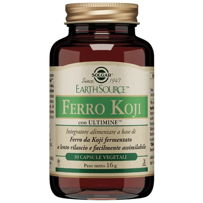 Ferro Koji Integratore per Anemia 30 Capsule Vegetali - Solgar