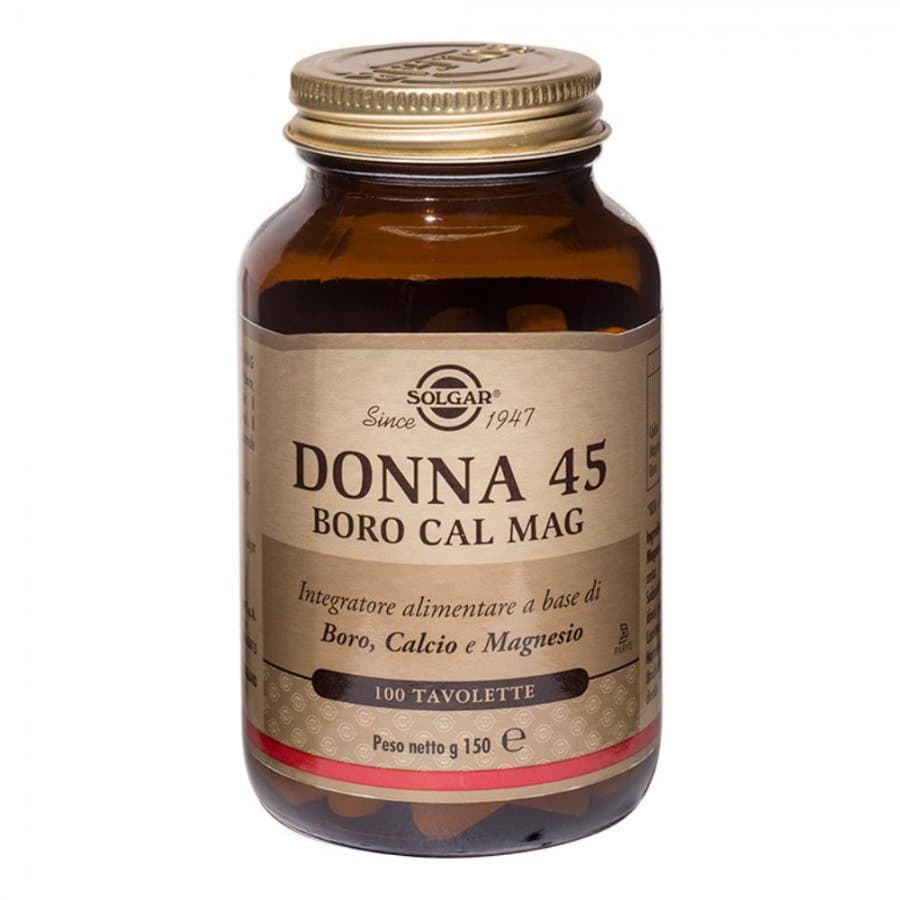 Donna 45 Integratore Calcio Magnesio e Boro 100 Tavolette - Solgar