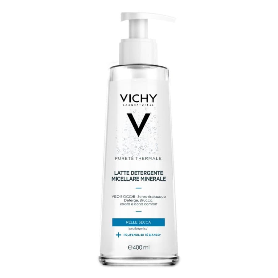 Latte Micellare Minerale Detergente Struccante Pelli Secche 400ml - Vichy