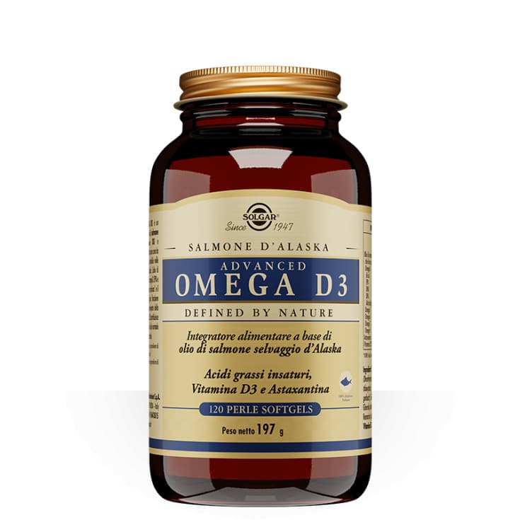 Advanced Omega D3 Integratore con Vitamina D3 120 Perle Softgel - Solgar