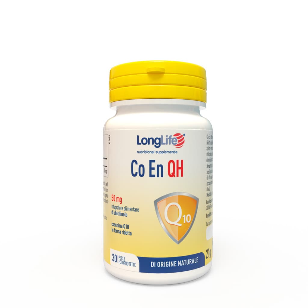 Coenzima Q10 50mg Integratore Alimentare 30 Perle Vegetariano - Longlife