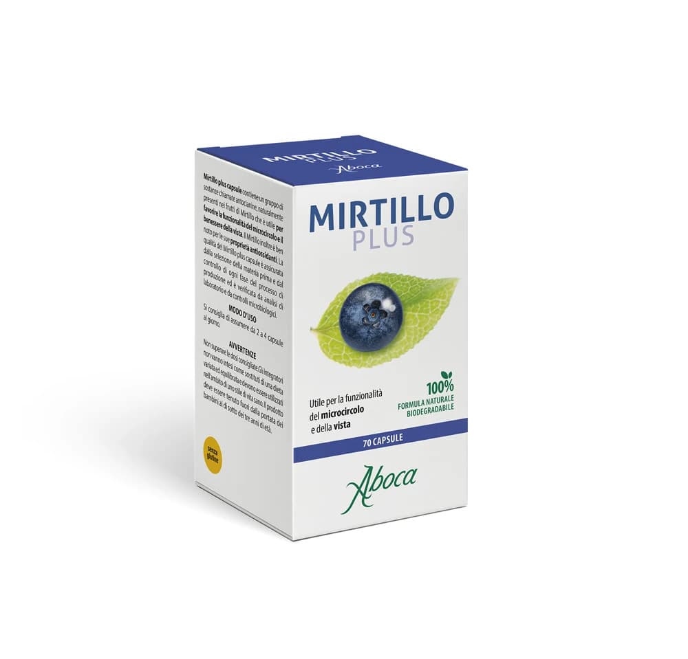 Mirtillo Plus Integratore Microcircolo e Vista 70 Capsule - Aboca