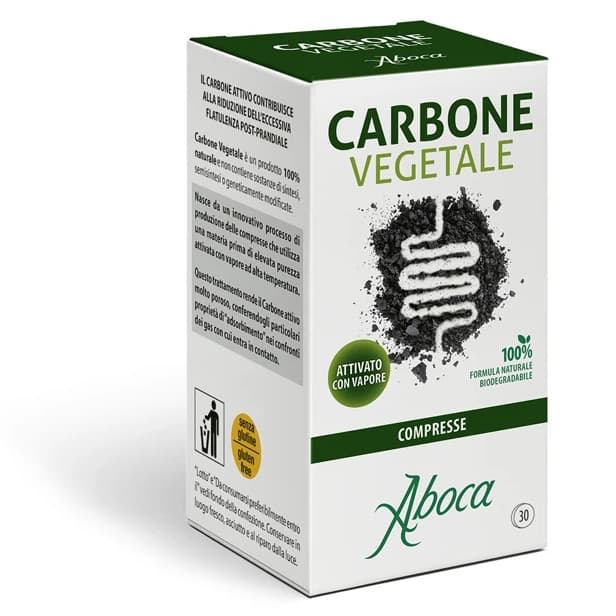 Carbone Vegetale Aboca Integratore Flatulenza 30 Compresse - Aboca