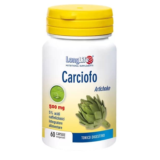 Carciofo 500mg Integratore Depurativo 60 Capsule Vegetali - Longlife