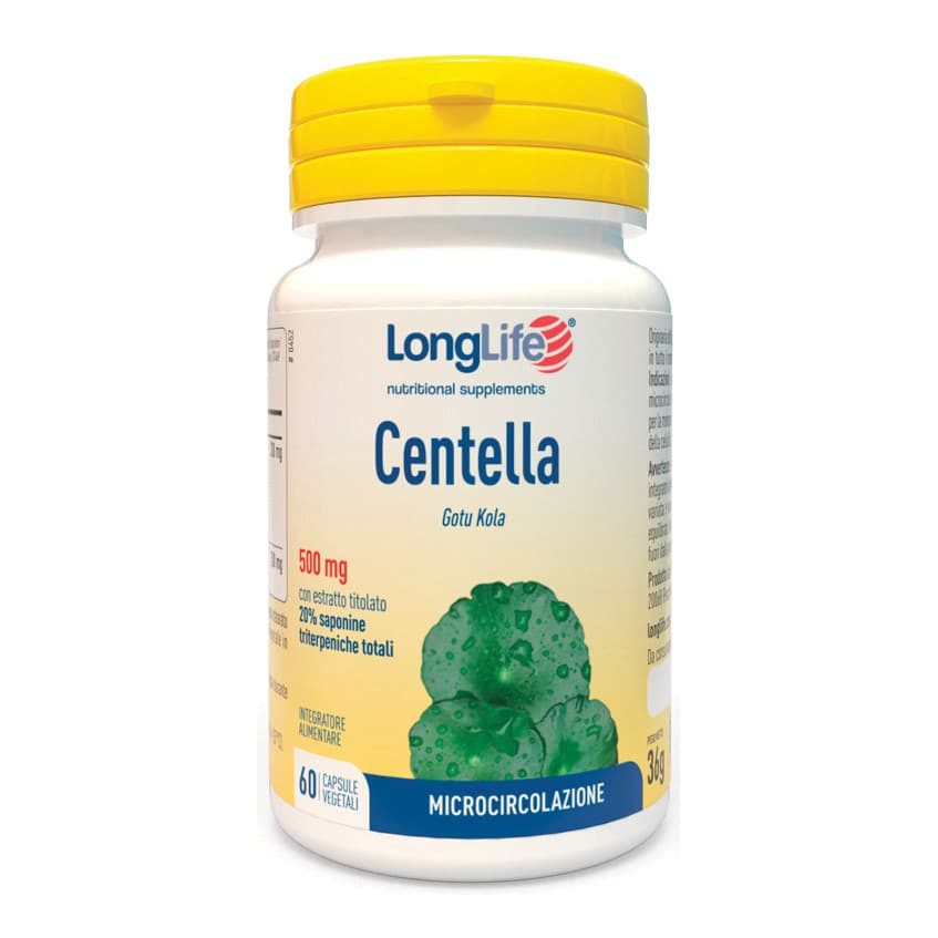 Centella 20% Integratore Supporto Microcircolo e Memoria 60 Capsule - Longlife