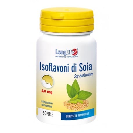 Longlife Isoflavoni di Soia 40mg Integratore per Menopausa 60 Perle - Longlife