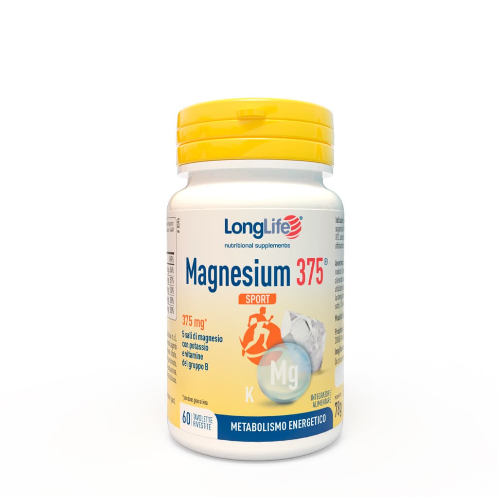 Magnesio 375 Relax Longlife Integratore per Stanchezza e Sonno 60 Tavolette - LONGLIFE
