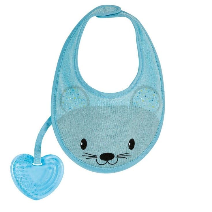 Chicco Fresh Massaggiagengive con Bavaglino Azzurro 4M+ - Chicco